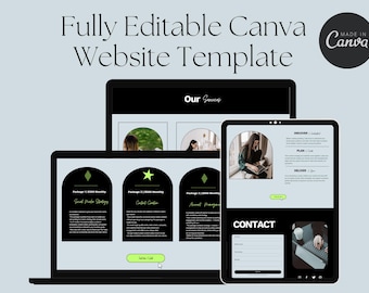 Canva Website Template | Social Media Manager Portfolio | VA Portfolio | Landing Page