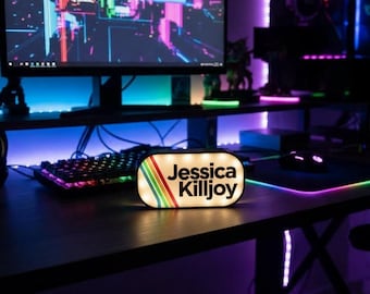 CUSTOM - Arc Raiders style LED Light Box – Gamer Room Decor, rgb Sign, streaming