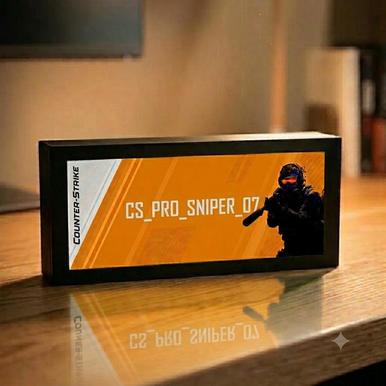 Custom Counter-Strike Gamer Tag LED Lightbox