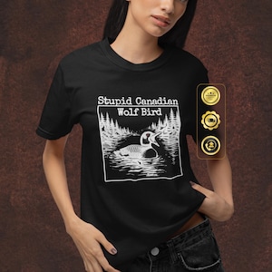 Comfort Colors® Stupid Canadian Wolf Bird Shirt, Sarcastic Animal Graphic Tee
