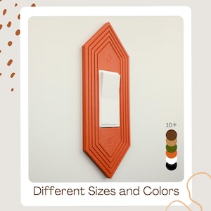 Diamond light switch cover wall plate 3D printed geometric retro vintage mid century modern stylish home decor socket plate toggle rocker