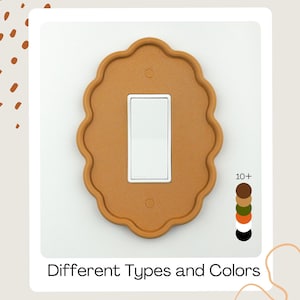 Wavy Oval 3d Light Switch Cover: Mid Century Modern Minimalist Home Accent fit Toggle Rocker Duplex Outlet