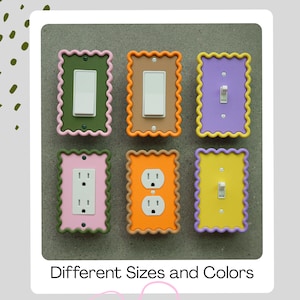 Wavy Light Switch Cover: Wavy decoration fits Toggle Rocker Duplex Outlet