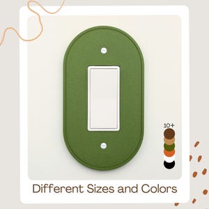 Simple Oval light switch cover wall plate sleek elegant colorful modern minimalist decor accent