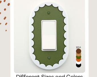 Wavy Unique Light Switch Cover Outlet Cover Modern Switch Plate Covers and Outlet covers Wall Plate fits Toggle Rocker Duplex GFCI