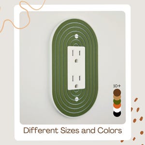 Colorful Oval Outlet Cover: 3D Printed Modern Decor