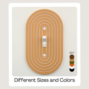 Oval 3D Printed Light Switch Cover: Retro Modern Home Decor