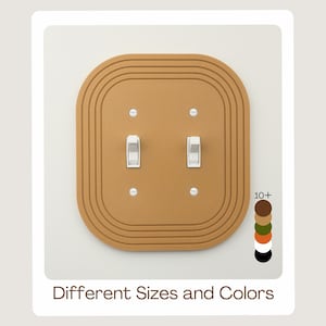 Oval 2 Gang Toggle light switch cover wall plate fits rocker duplex sleek elegant modern minimalist boho style home accent