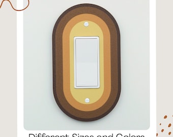Oval Light Switch Cover Wall Plate Mid Century Modern decor fits Toggle Rocker Duplex