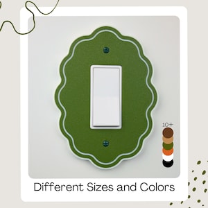 Wavy Oval 3d Light Switch Cover: Mid Century Modern Minimalist Home Accent fit Toggle Rocker Duplex Outlet