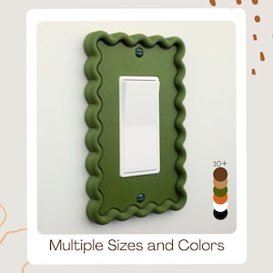 Scalloped Wavy 3d Light Switch Cover: Modern Minimalist Home Accent