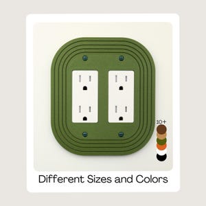 Oval 2 Gang Outlet cover wall plate fits rocker duplex sleek elegant modern minimalist boho style home accent