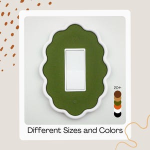 Wavy Oval 3d Light Switch Cover: Modern Minimalist Home Accent fit Toggle, Rocker, Duplex Outlet