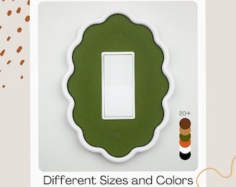 Wavy Oval 3d Light Switch Cover: Modern Minimalist Home Accent fit Toggle, Rocker, Duplex Outlet