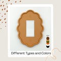 Wavy Oval 3d Light Switch Cover: Mid Century Modern Minimalist Home Accent fit Toggle Rocker Duplex Outlet product logo