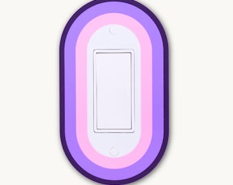 Oval Light Switch Cover Wall Plate Mid Century Modern decor fits Toggle Rocker Duplex