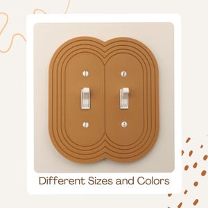 Oval 2 Gang Decora Rocker light switch cover wall plate 3D printed fits toggle duplex sleek elegant modern minimalist boho style home decor