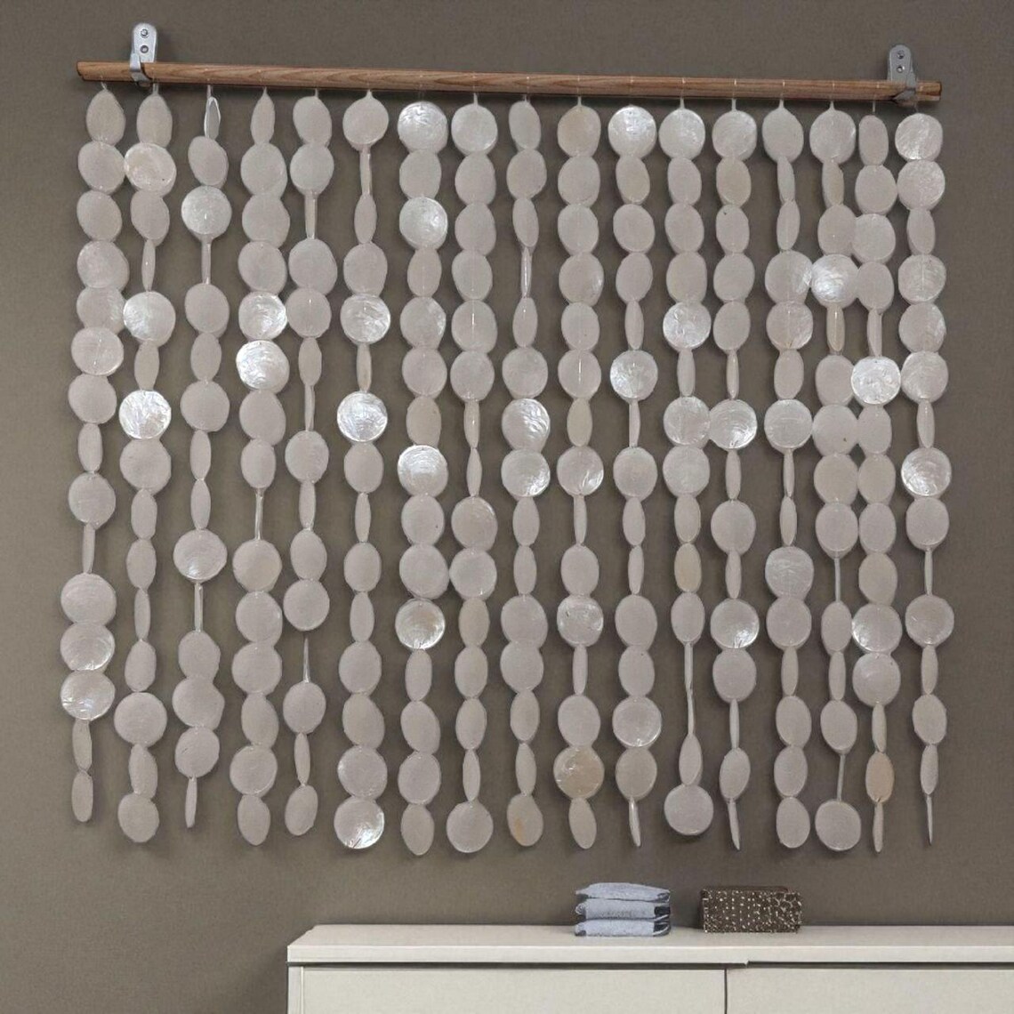 Shell Wall Cover Capiz Shell Wall Hanging: Natural White Shell Art Decor - Etsy