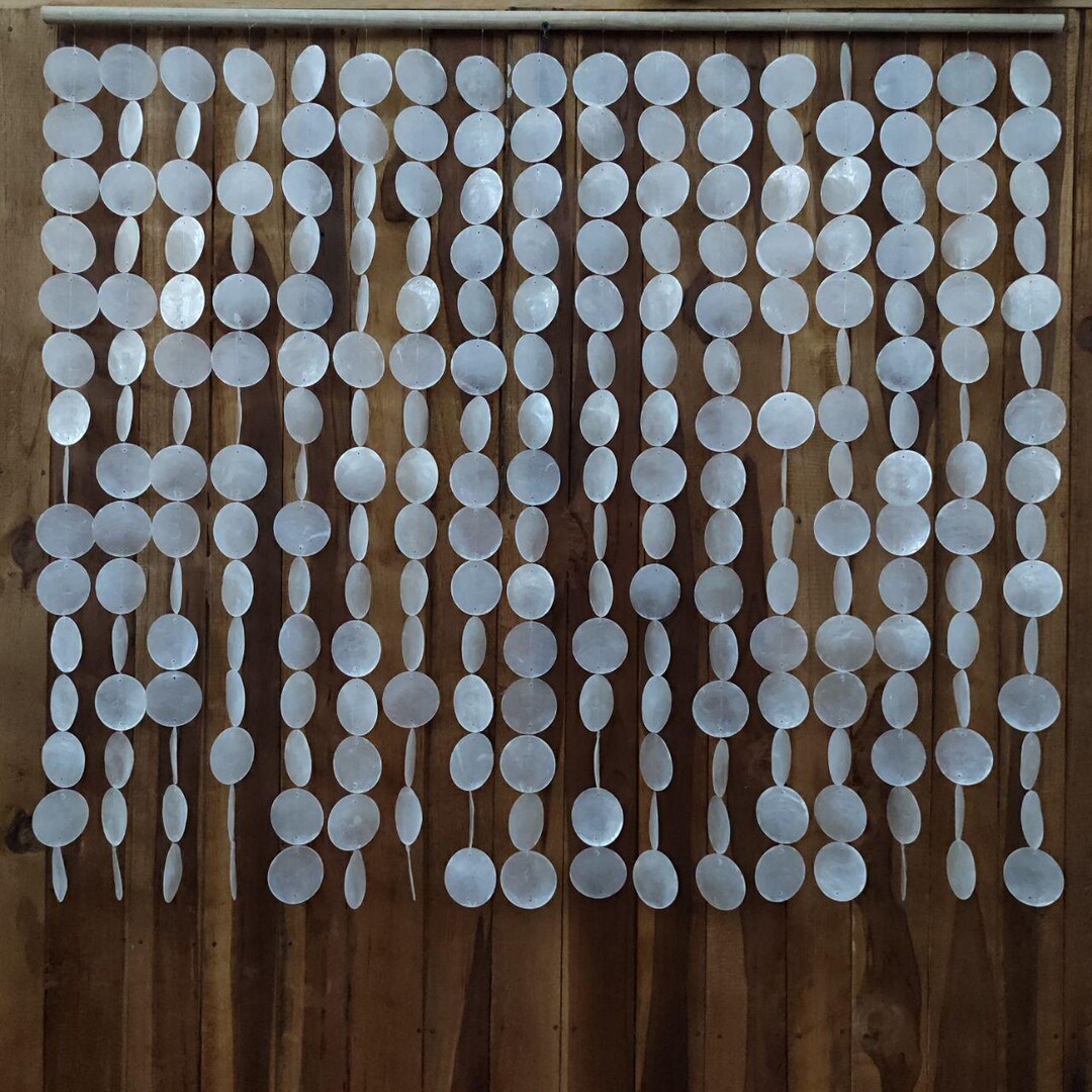 Capiz Shell Hanging Wall Decor, Coastal Boho Art (35x31 Inch) - Etsy