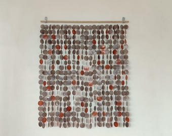 Capiz Shell Wall Hanging | Boho Coastal Decor, Natural Art