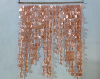 Capiz shell wall hanging, capiz windchime : bedroom wall hanging decor