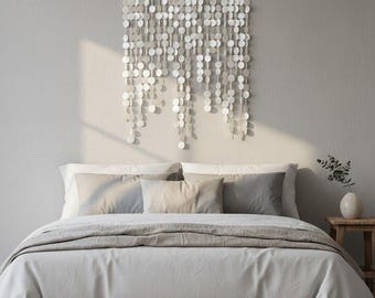 Eco friendly bedroom wall decor: Capiz Shell Hanging art