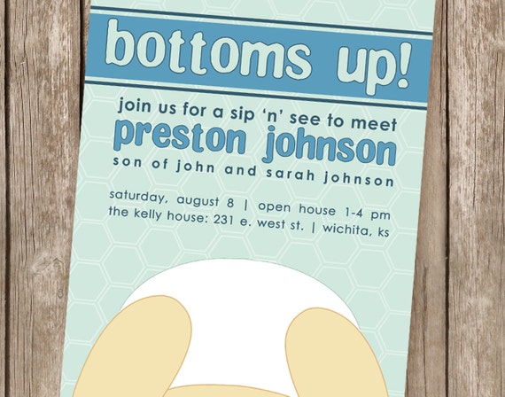 bottoms up baby shower