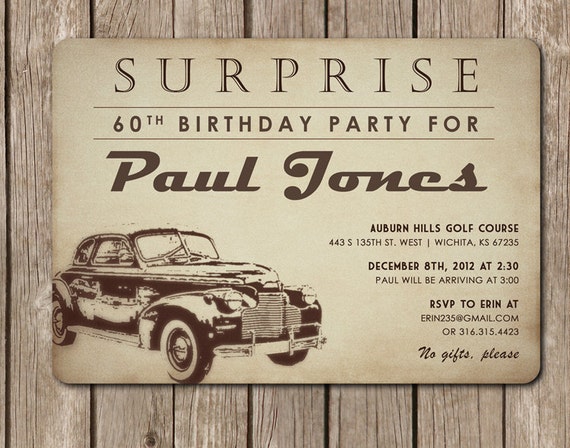 Antique Car Invitations 5