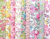 10 Liberty Tana Lawn fabric PIECES - each minimum 5 39 39 x 5 39 39 - 39 SPRING BLOSSOM 39 2