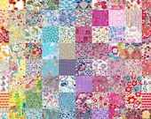 40 Liberty Lawn fabric 2.5 39 39 Patchwork Mini Charm Squares - 39 LUCKY DIP 39 - all different