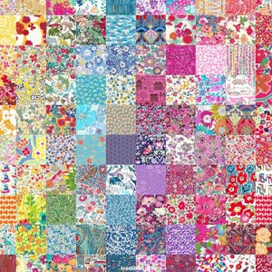 40 Liberty Lawn fabric 2.5'' Charm Squares - 'LUCKY DIP', all different - please read description
