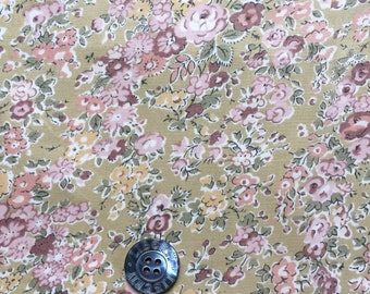 Vintage Liberty Tana Lawn fabric 'Tatum' - 16" wide x 19" (42cm x 48cm) - soft pinks and sand