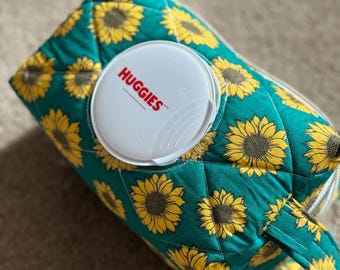 Double Zippered diaper & wipe pouch