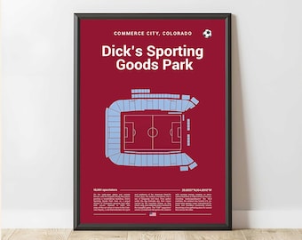 Dick's Sporting Goods Park, Football Stadium Print, Stadium Poster, Gift Poster, Stadium Soccer Poster, Sports Wall Art, Soccer Fan Gift