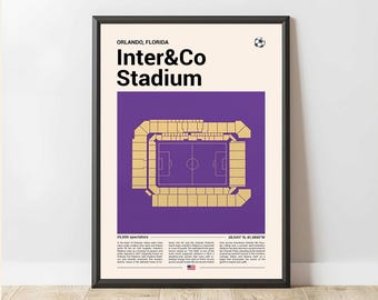 Impression de stade de football Inter&Co, impression de stade de football, affiche de stade, affiche cadeau, affiche de football de stade, art mural sport, cadeau de fan de football