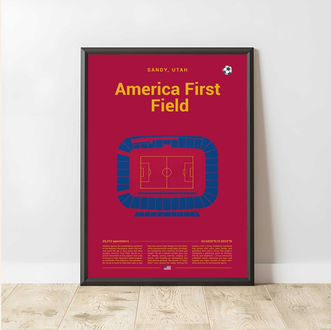 America First Field, Football Stadium Print, Stadium Poster, Gift ...