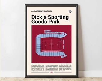 Dick's Sporting Goods Park, Football Stadium Print, Stadium Poster, Gift Poster, Stadium Soccer Poster, Sports Wall Art, Soccer Fan Gift