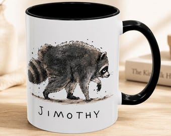Jimothy Raccoon Viral Mug, Raccoon Meme Coffee Cup, Cute Baby Raccoon, Famous Seattle Raccoon, Short King Jimothy, Funny Trash Panda Gift