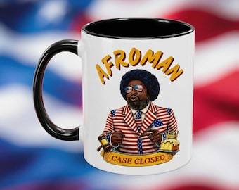 Afroman Case Closed Mug, Lemon Pound Cake Coffee Cup, American Flag Suit First Amendment Gift, Viral Meme Pop Culture Present For Him Her