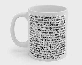 Funny NY Tiffany’s Big Brother Mug, Viral Reality TV Quote Coffee Cup, Iconic Meme Gift for Fans, Coworkers, White Elephant, 11oz/15oz