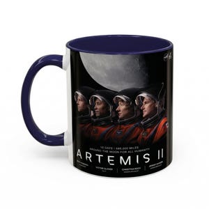 Artemis II Moon Mission 2026 Mug, NASA Fan Astronomy Gift, April Lunar Flyby Commemorative Coffee Cup, Orion Spacecraft Space Geek Souvenir