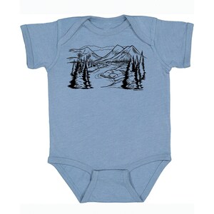 Mountains Baby Bodysuit - Mountain Baby Gift - Colorado Gift - Mountains Baby Shower Gift - Mountain Baby Gift - Nature Baby - Outdoorsy