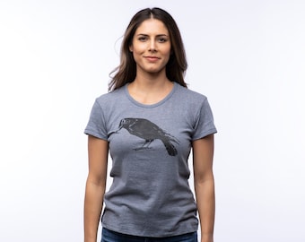 SALE! Discontinued CROW Women's T-Shirt - Comfy Shirt - Raven Tee