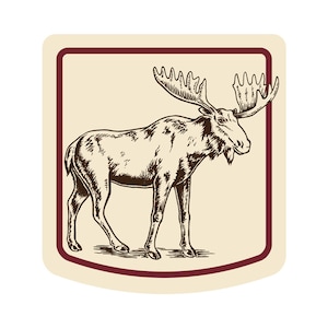 Moose Lover Gift - Unique Car Decal for Your Wild Side - Moose Sticker - Wildlife Lover Gift - Moose Decal - Outdoor Gift - Wildlife Sticker