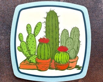 Cactus Plant Vinyl Sticker – Southwest Decor, Water Bottle Decal