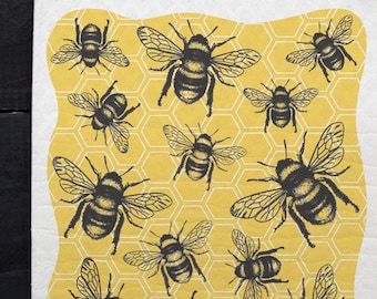 SALE! Slightly Irregular BEE Swedish Dish Cloth