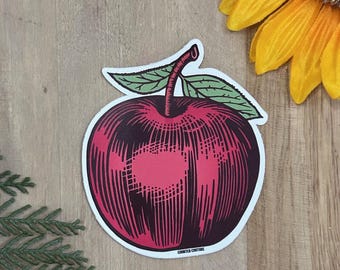 Apple Sticker - Waterproof & Scratch Proof Food Decals
