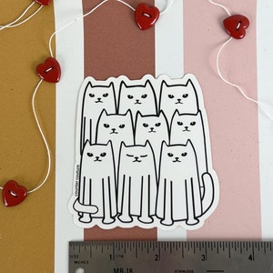 Cat Sticker for Water Bottle or Laptop - Cat Decal - Kitty Sticker - Sticker for Cat Lovers