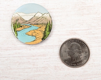 Mountains Pinback Button - 1.25&quot;
