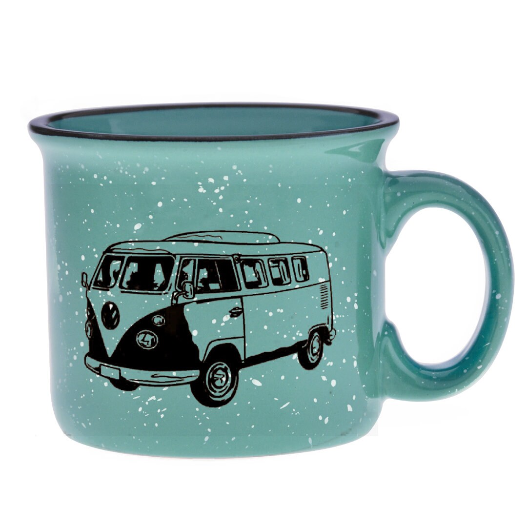Tasse à Café en Céramique Retro Bus - Tasse Feu de Camp Mignonne